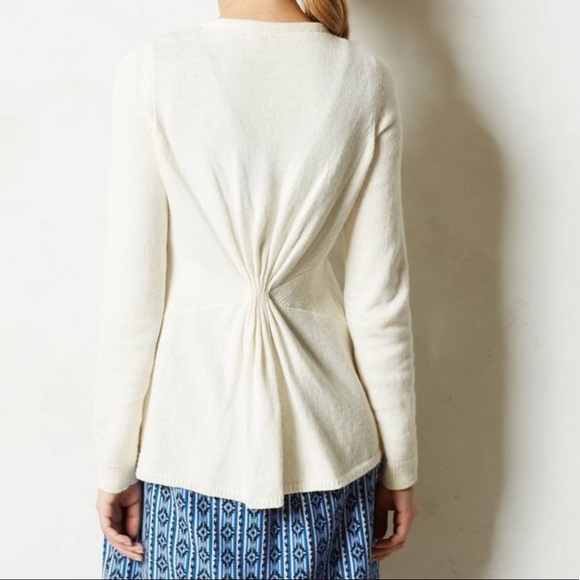 MOTH Crillon Ivory Open Cardigan Scrunch Back Sml - Picture 2 of 8